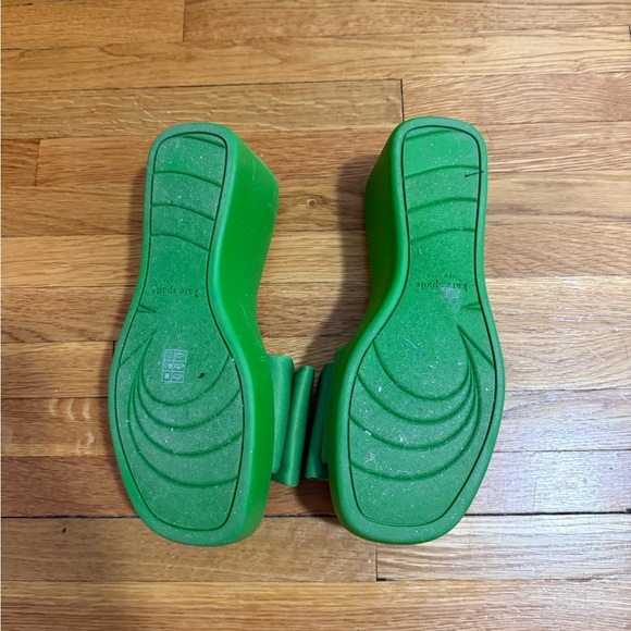 Kate Spade Green Bow Slide Sandals - Picture 2 of 6